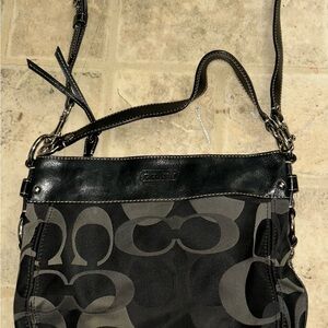 Coach Black and Gray Shoulder Bag